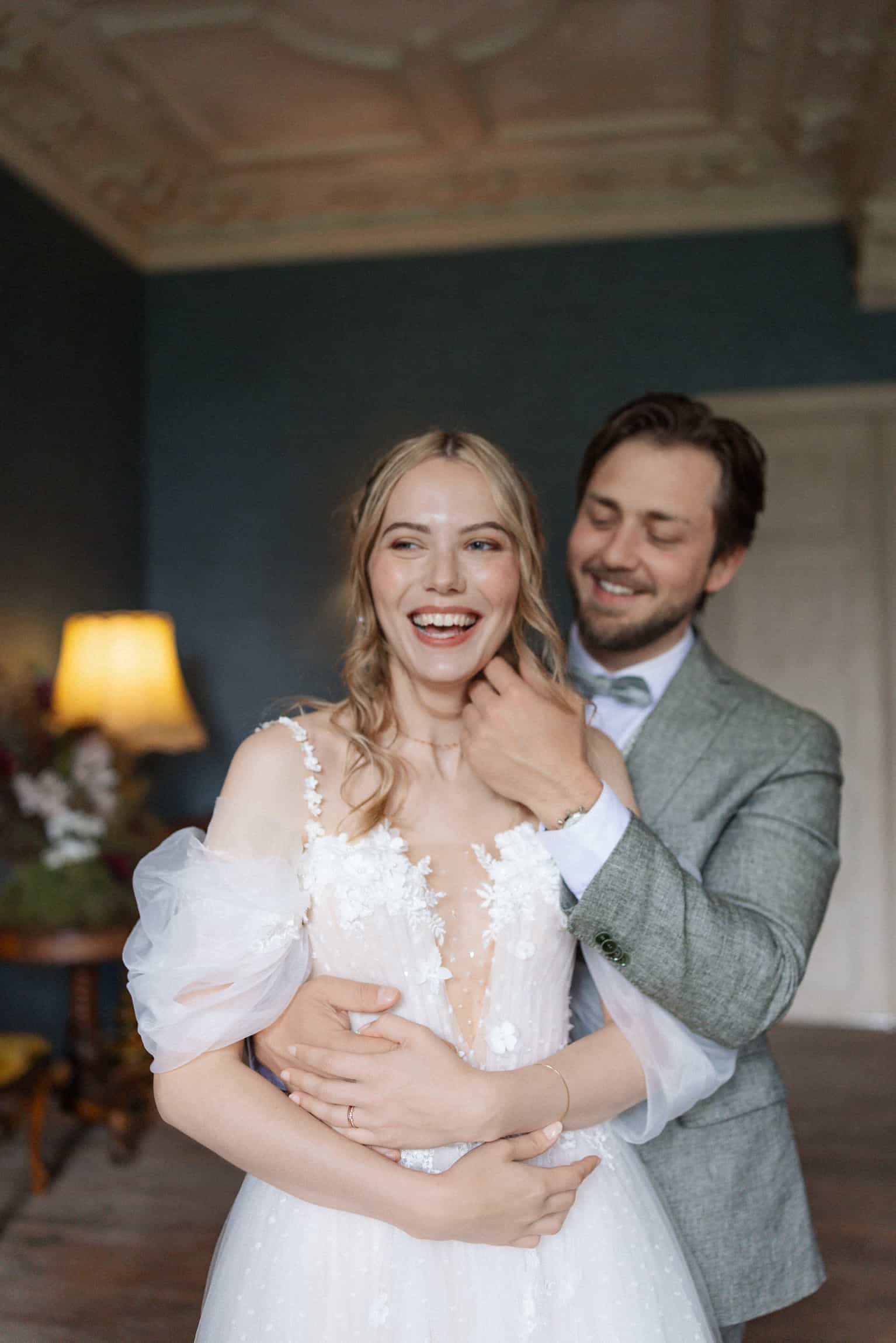 Authentischer Moment vom Hochzeitstag