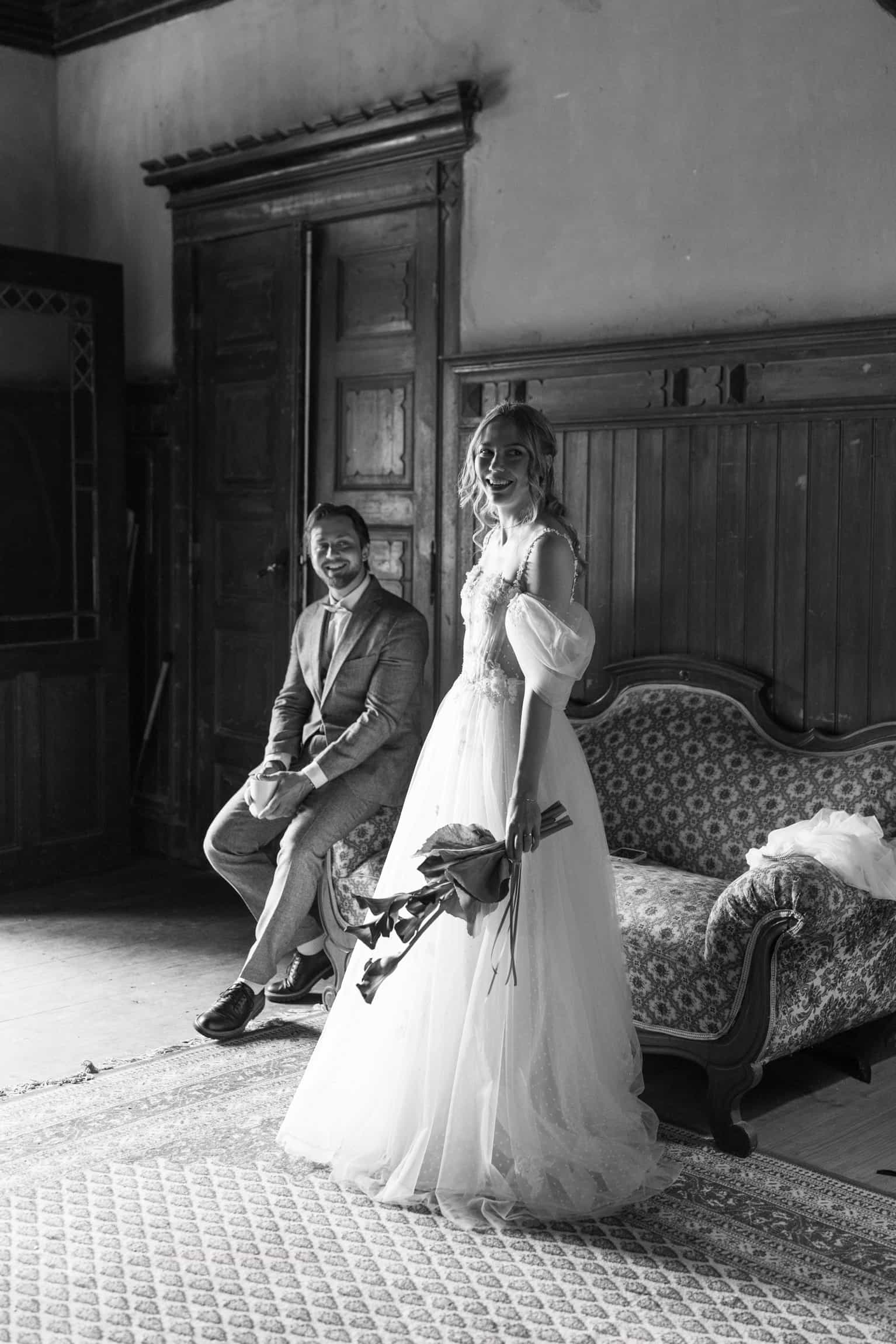Ungestellte dokumentarische Hochzeitsaufnahme
