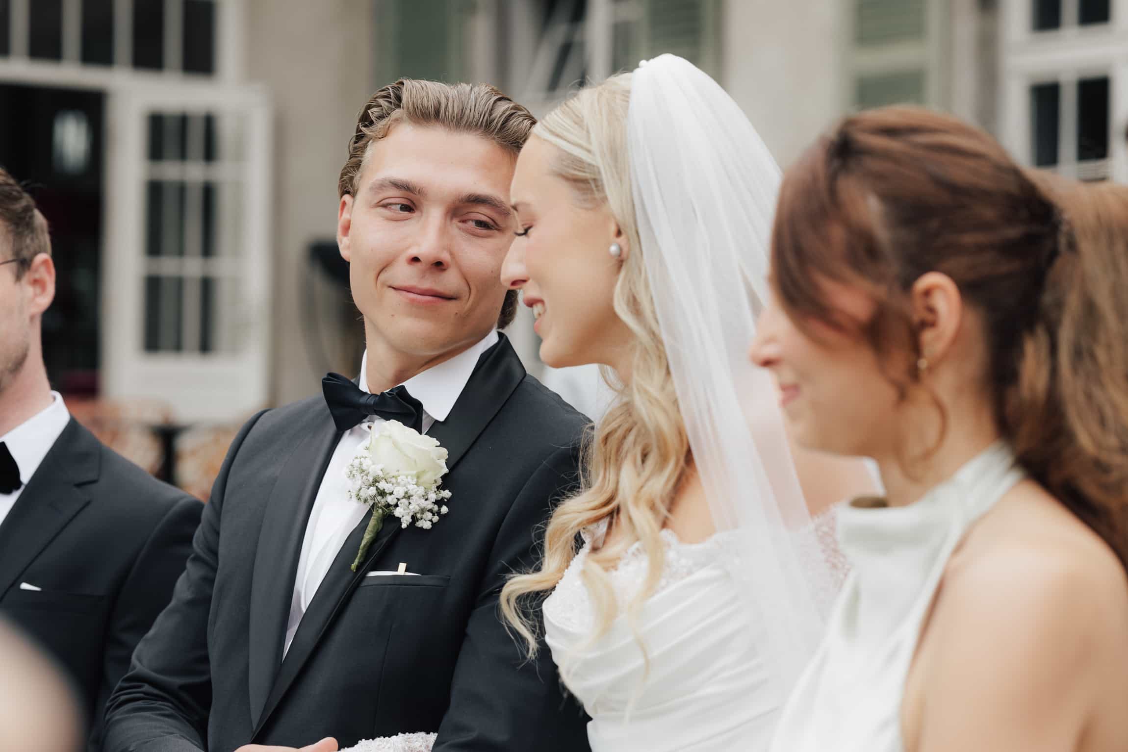 Emotional documentary wedding moment